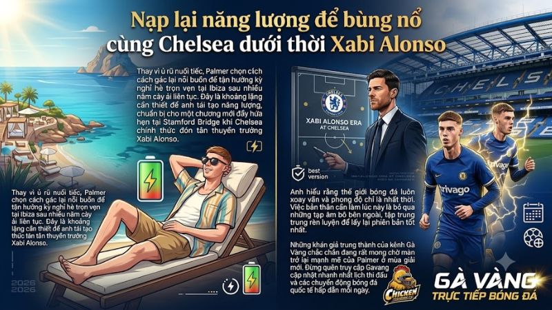 Cole Palmer đi nghỉ dưỡng tại Ibiza quyết tâm lấy lại phong độ đỉnh cao