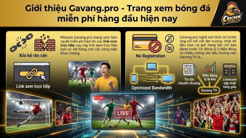 Giao diện trang chủ xem bóng đá trực tuyến tốc độ cao tại Gavang TV