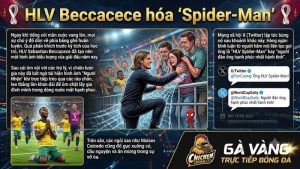 HLV Beccacece hóa "Spider-Man" leo khán đài tìm người thân