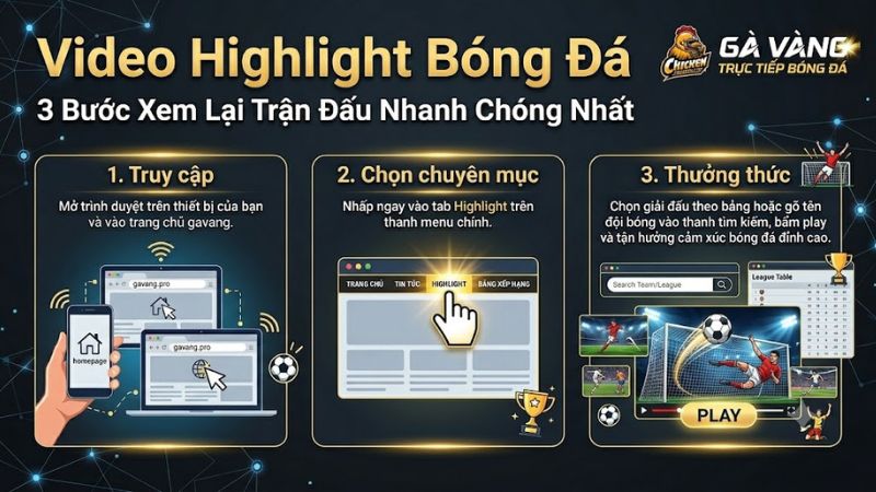 Hướng dẫn các bước truy cập xem video highlight bóng đá trên giao diện web